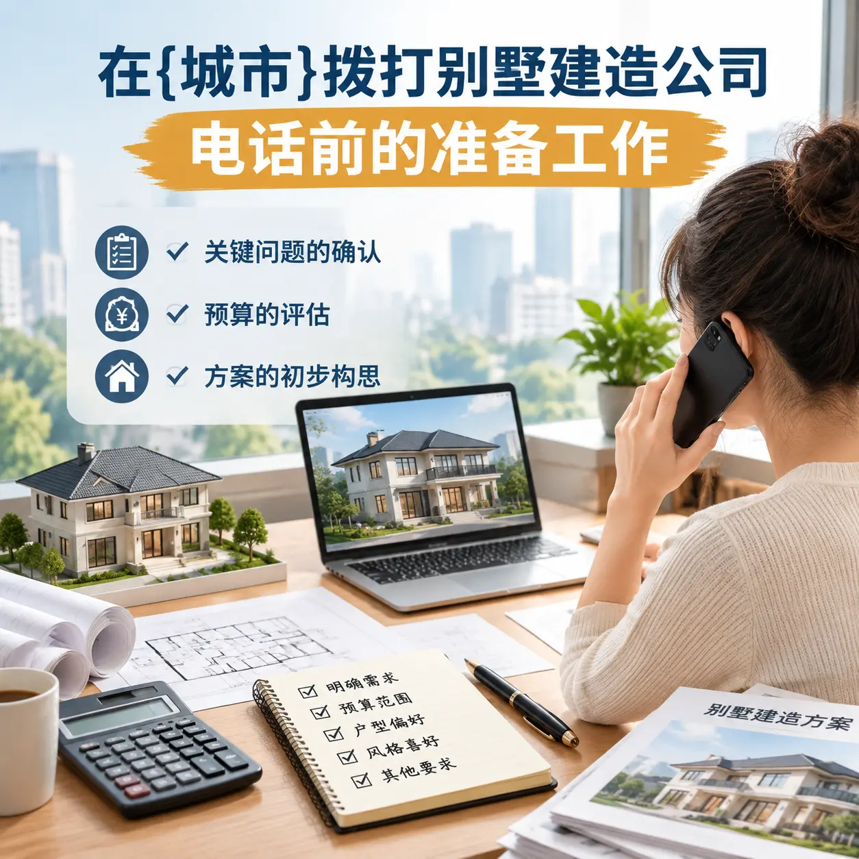 在开阳拨打别墅建造公司电话前的准备工作