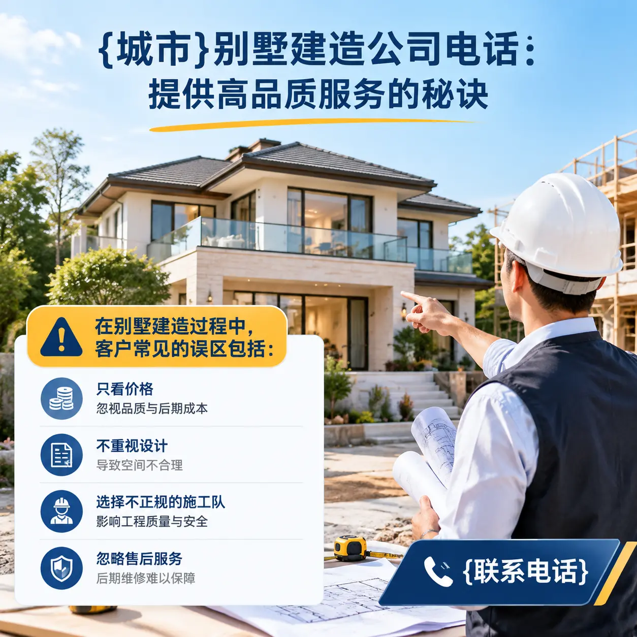 开阳别墅建造公司电话:提供高品质服务的秘诀