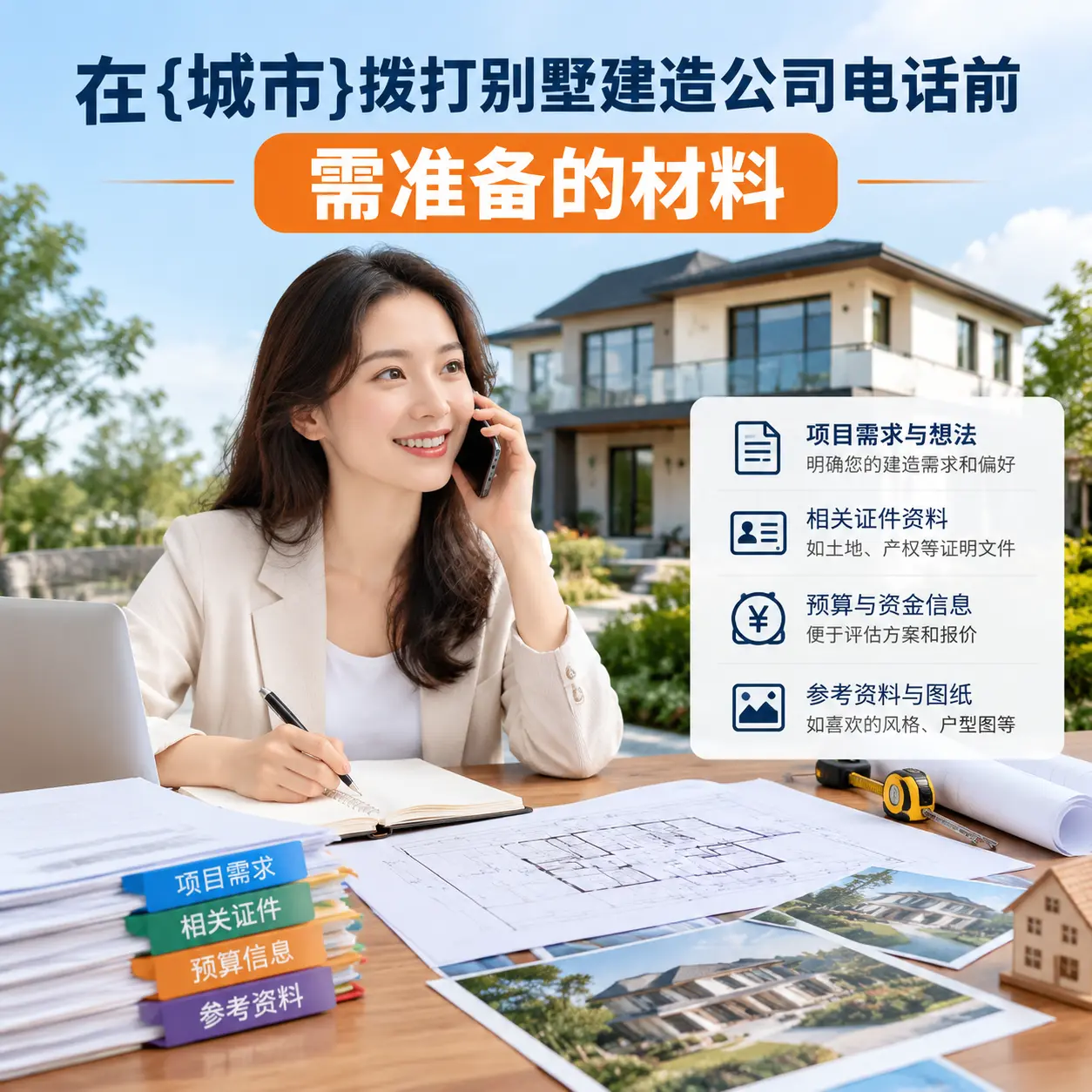 在开阳拨打别墅建造公司电话前需准备的材料