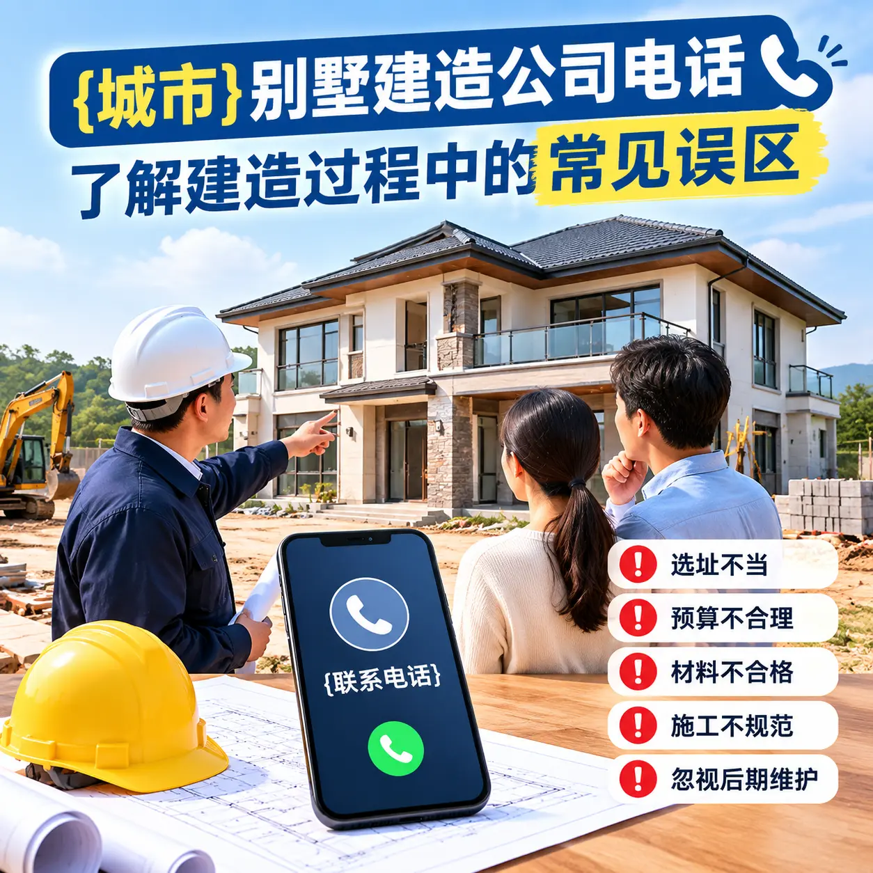 开阳别墅建造公司电话,了解建造过程中的常见误区